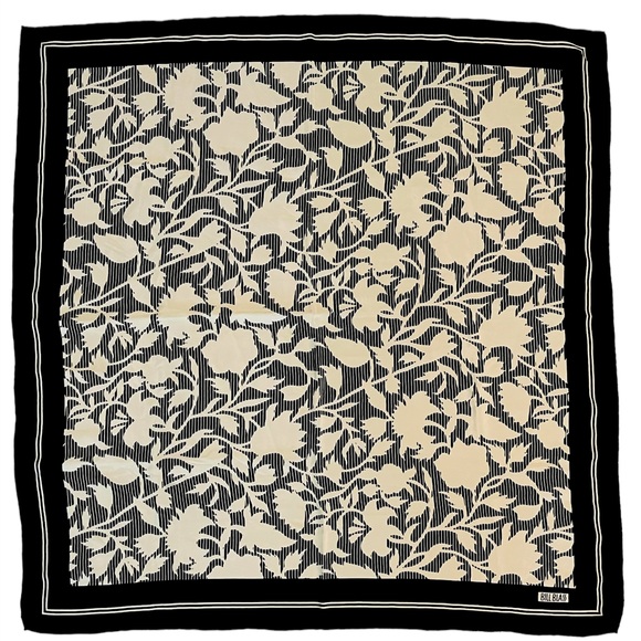 Vintage Bill Blass Floral Silk Scarf - Picture 1 of 2
